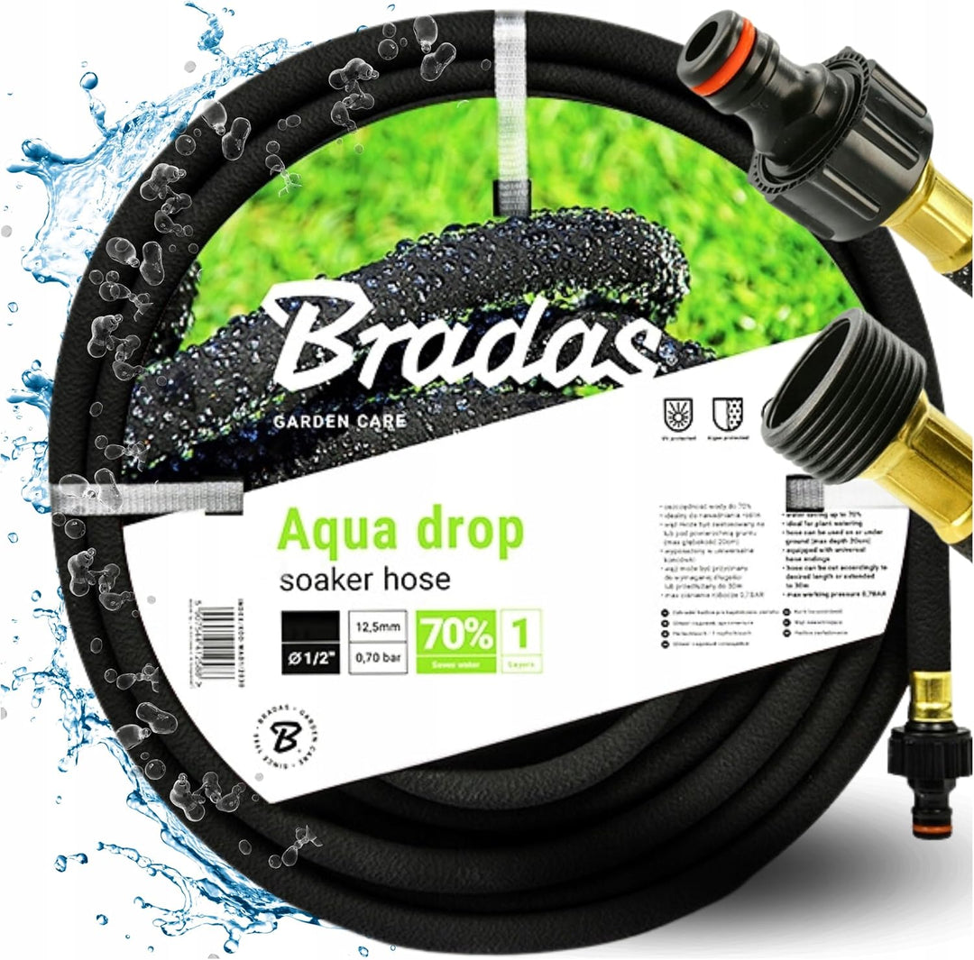 Bradas GARDEN CARE - Bewässerungsschlauch AQUA DROP 1/2 Zoll 30 m - Perlschlauch - Tropfschlauch Bew