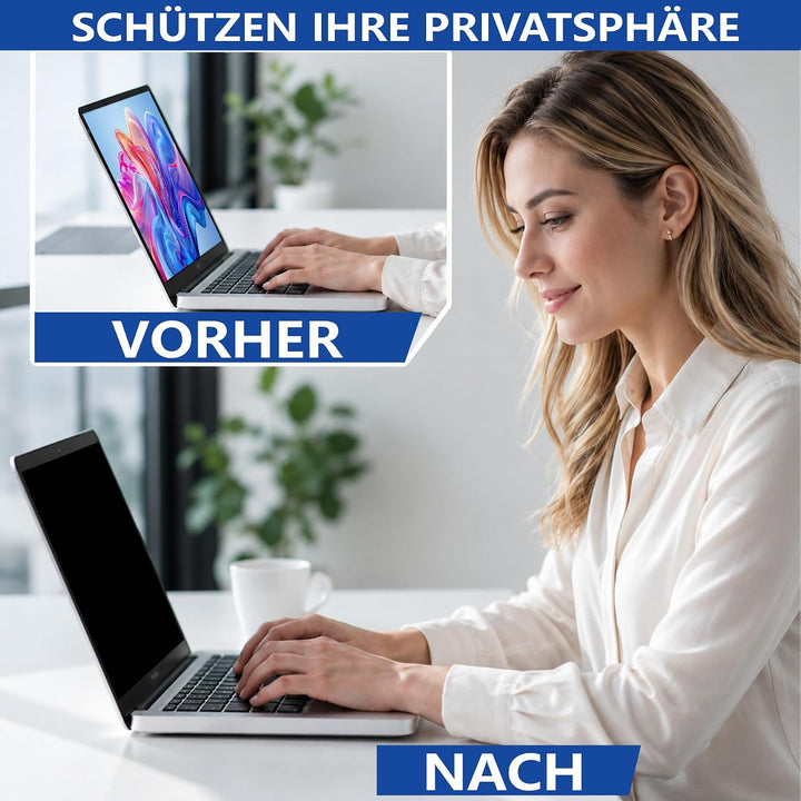 Magnetischer Laptop Blickschutzfolie für 16 Zoll 16:10 Bildschirm black 16 Zoll Laptop 16:10, black