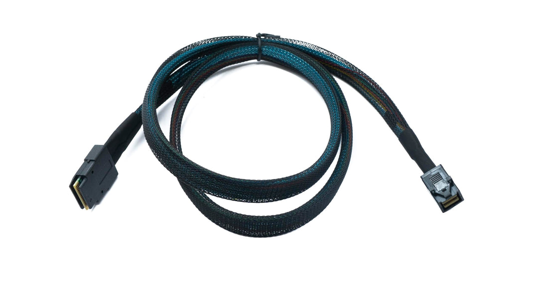 SYSTEM-S SFF-8643 Kabel 100 cm Mini SAS HD zu SFF-8087 Adapter für SSD Festplatte Motherboard