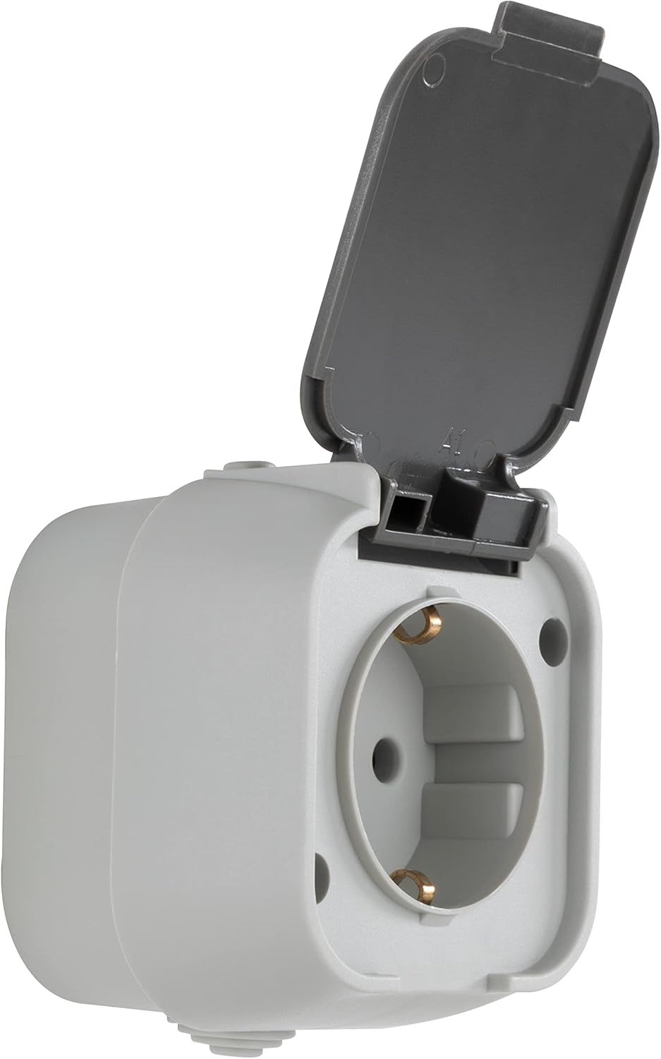 X-Sense Smart Rauchmelder XS01-M mit SBS50 Basisstation & REV Standard, Feuchtraumsteckdose, Aufputz
