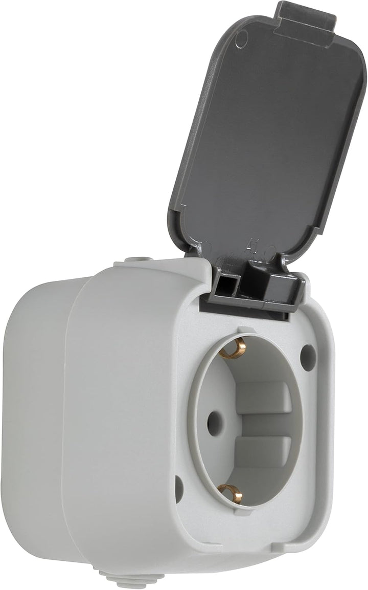 X-Sense Smart Rauchmelder XS01-M mit SBS50 Basisstation & REV Standard, Feuchtraumsteckdose, Aufputz