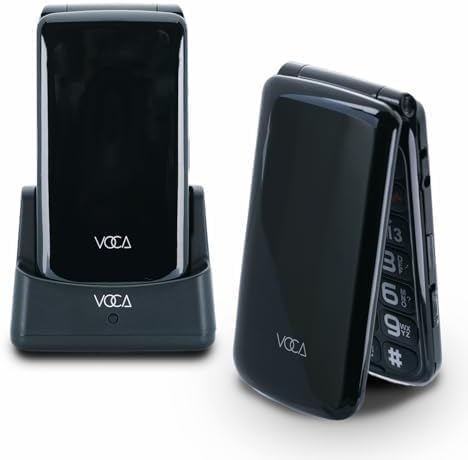VOCA Klapphandy mit grossen Tasten für Senioren | Entsperrtes 4G LTE | Hohe Lautstärke | SOS-Taste |