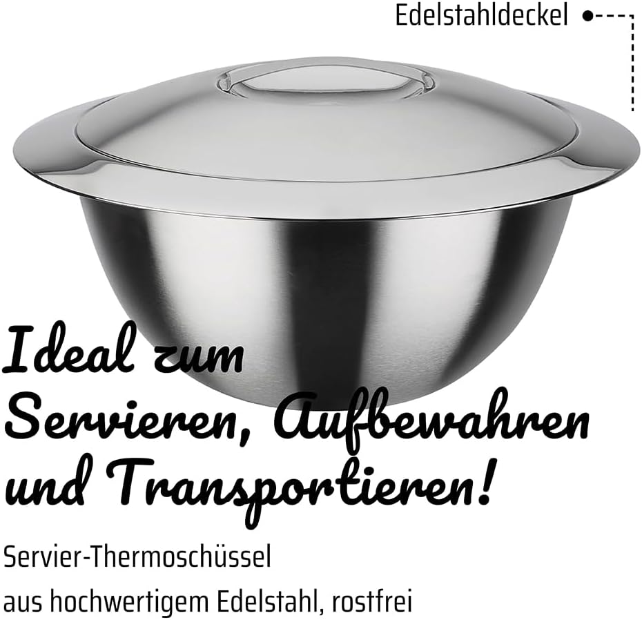 GSW Stahlwaren GmbH mit Deckel 22cm, Silber, 22cm