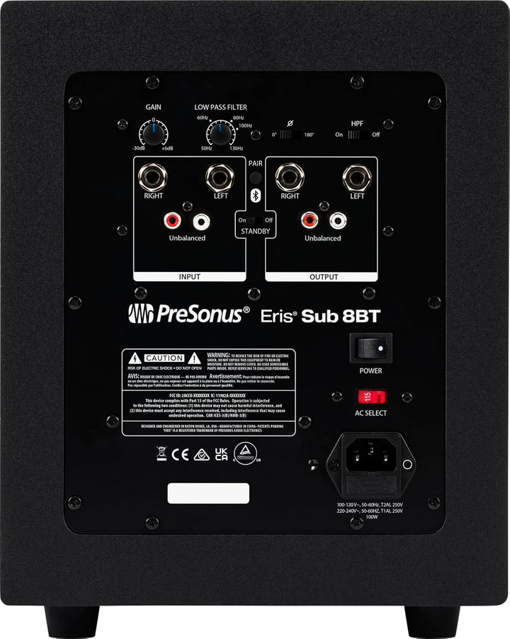 PreSonus Eris 3.5BT Gen 2 – 3,5" Desktop-Aktivlautsprecher mit Bluetooth für Multimedia, Gaming und