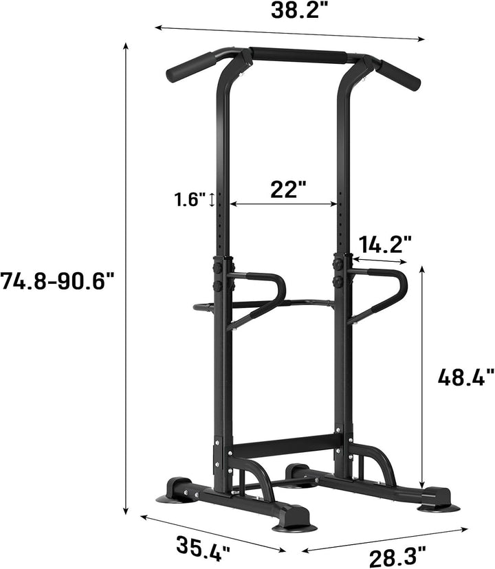 SogesPower Dip-Station &amp; Klimmzugturm, Dip-Ständer, multifunktional, für Zuhause, Krafttraining, Fit