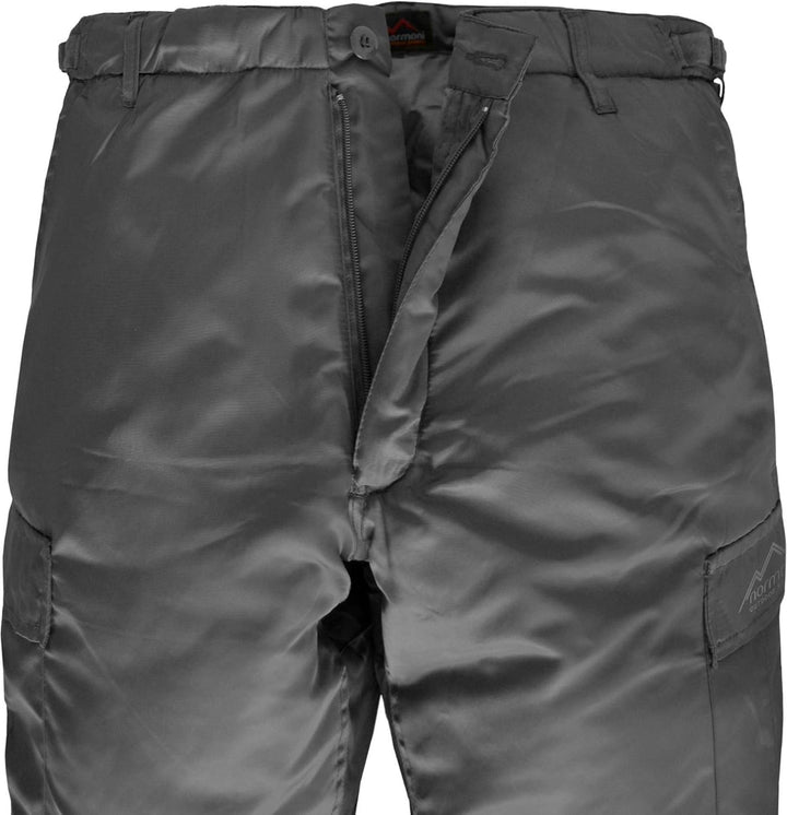 normani Winter Thermohose gefütterte, stark Wasserabweisende Schneehose Grau 4XL, Grau 4XL