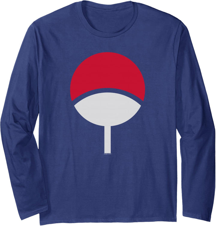 Naruto Shippuden Sasuke Uchiha Symbol Langarmshirt