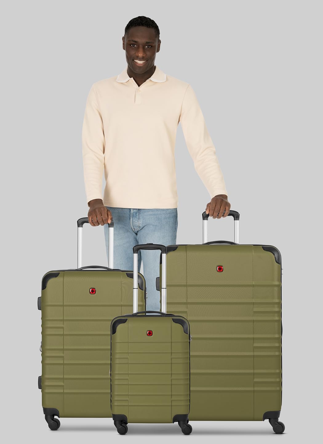 WENGER Koffer-Set 3-teilig für Damen und Herren | Reise-Trolleys 51 x 30 x 75 cm aus hochwertigem, s