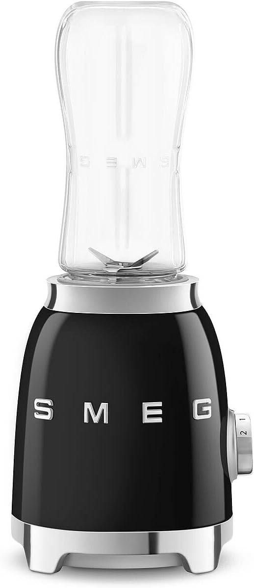SMEG, Personal Blender PBF01BLEU, 2 Geschwindigkeitsstufen, Doppelklinge aus Edelstahl, 2 x 600 ml F