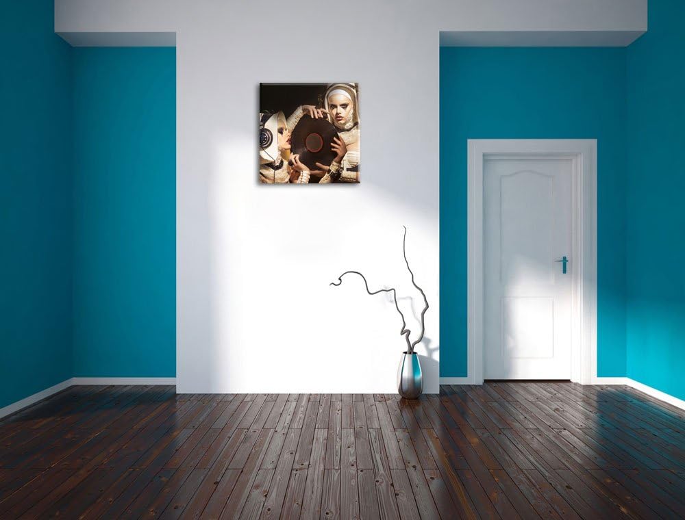 Mysteriöse DJ Frauen, Format: 70x70 auf Leinwand, XXL riesige Bilder fertig gerahmt mit Keilrahmen,