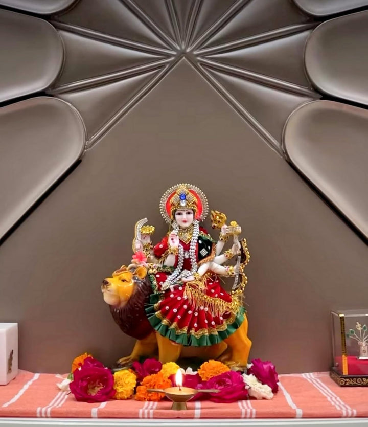 eSplanade Resin Maa Durga MATA Rani Sherawali Murti Idol Statue Sculpture (1561APC), 1561APC