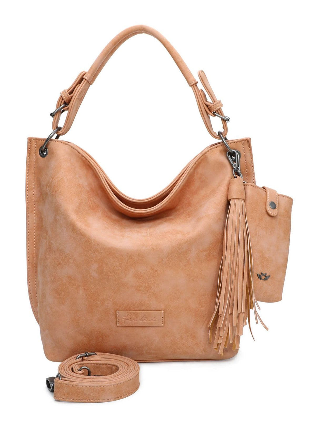 Fritzi aus Preussen Damen Fritzi 01 Hobo Schultertasche Peach Party, Peach Party