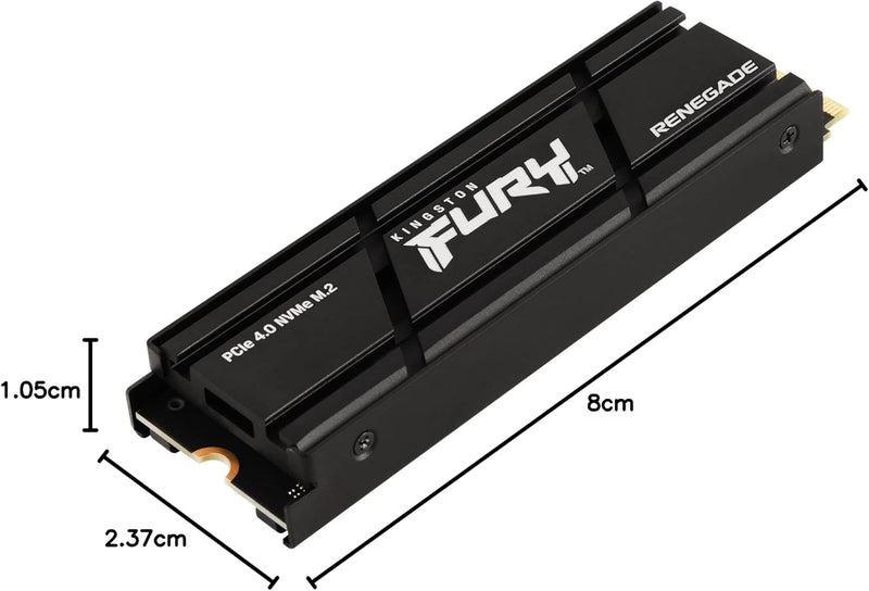 Kingston FURY Renegade 2000G PCIe 4.0 NVMe SSD W/ HEATSINK - Für Gamer, Enthusiasten und Hochleistun