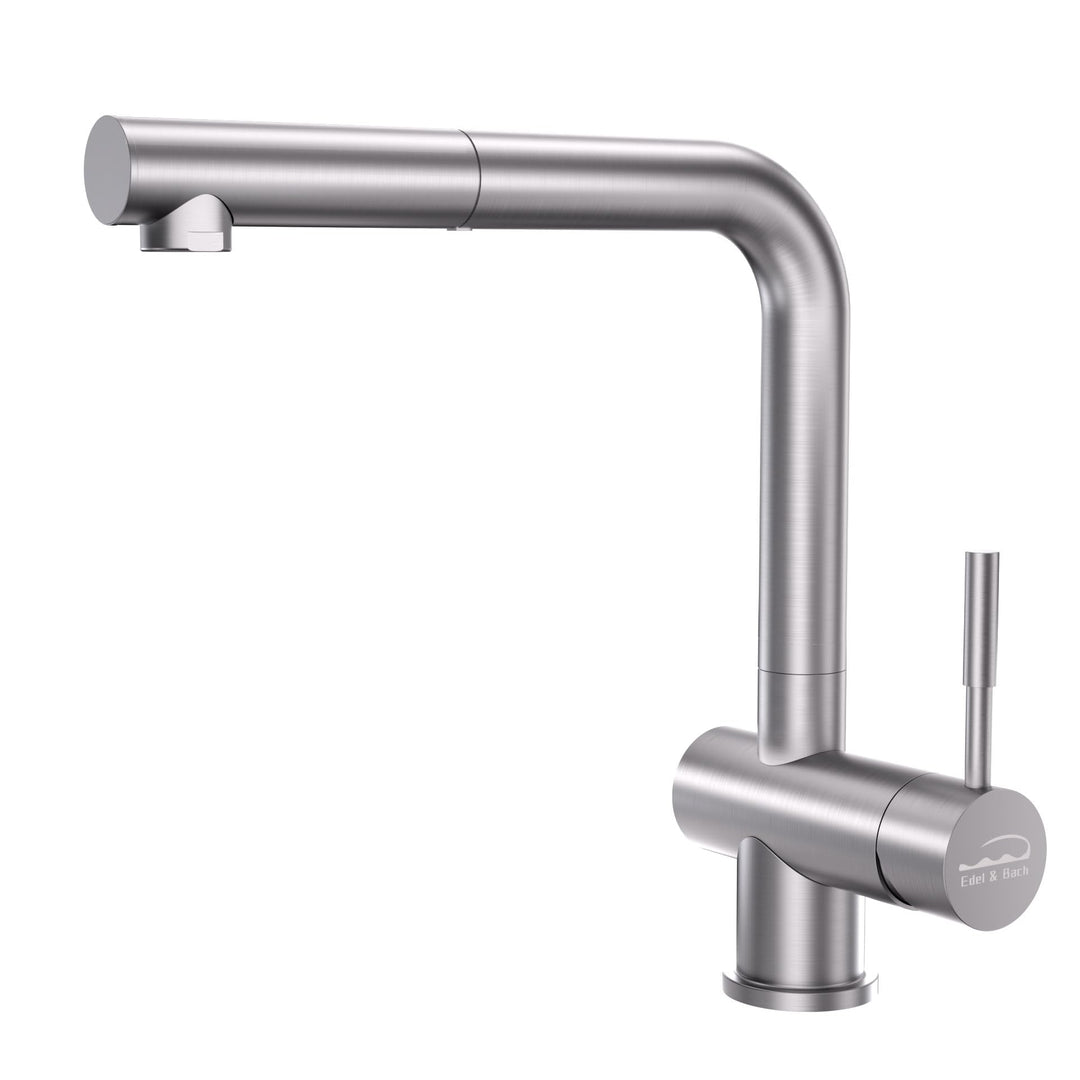 Edel & Bach hochwertiger Küchenarmatur, Präzisionsguss Wasserhahn aus SUS304 Edelstahl, 140° schwenk