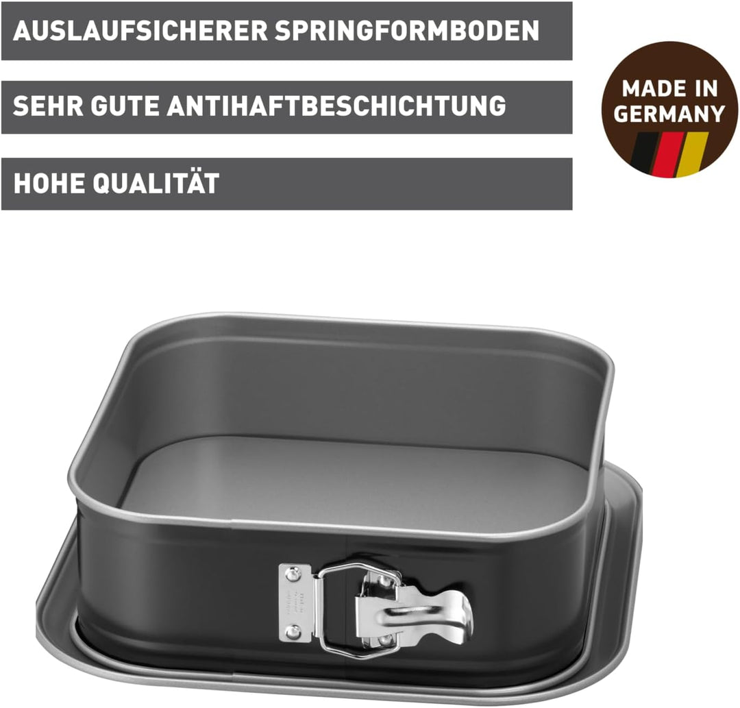 Original Kaiser Inspiration Springform eckig 24 x 24 cm, Backform quadratisch, Tiramisu Form antihaf