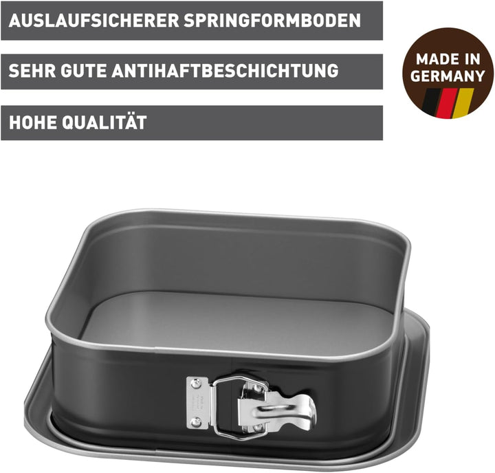 Original Kaiser Inspiration Springform eckig 24 x 24 cm, Backform quadratisch, Tiramisu Form antihaf