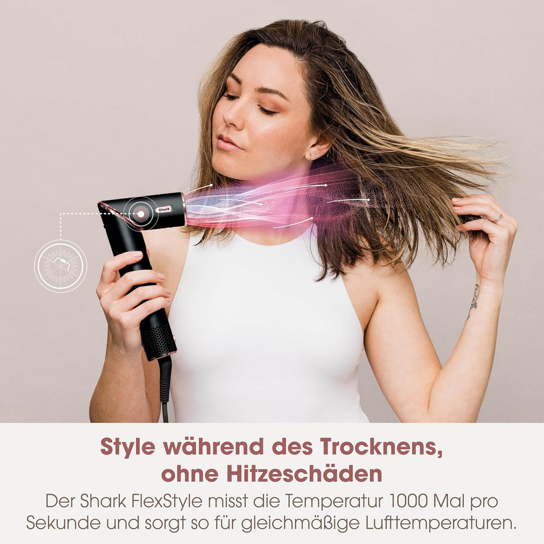 Shark FlexStyle 5-in-1 Luftstyler & Haartrockner, Auto-Wrap-Lockenaufsatz, Paddle-Bürste, Ovalbürste