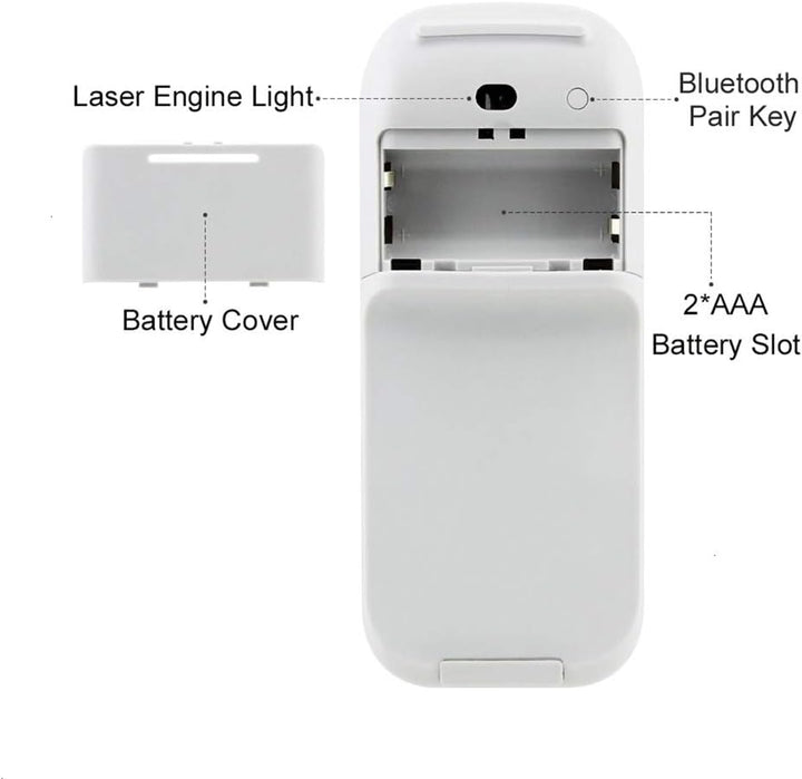 VBESTLIFE Bluetooth Arc Touch Mouse, Kabellose Faltbare Maus ohne USB-Nano-Empfänger, Ergonomische O