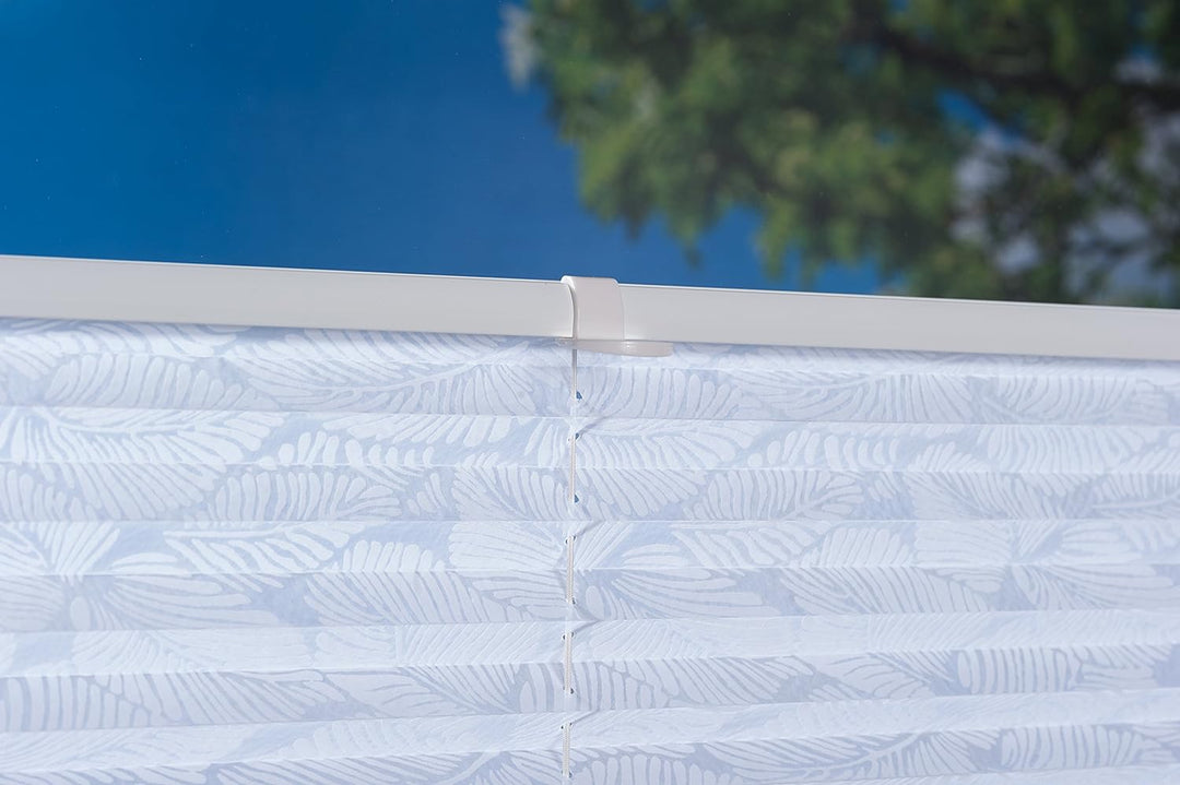 K-home Klemmfix-Plissee , Ausbrenner Stoff, weiss, 110 x 130 cm (B x L) 110 x 130 cm Ausbrenner Stof