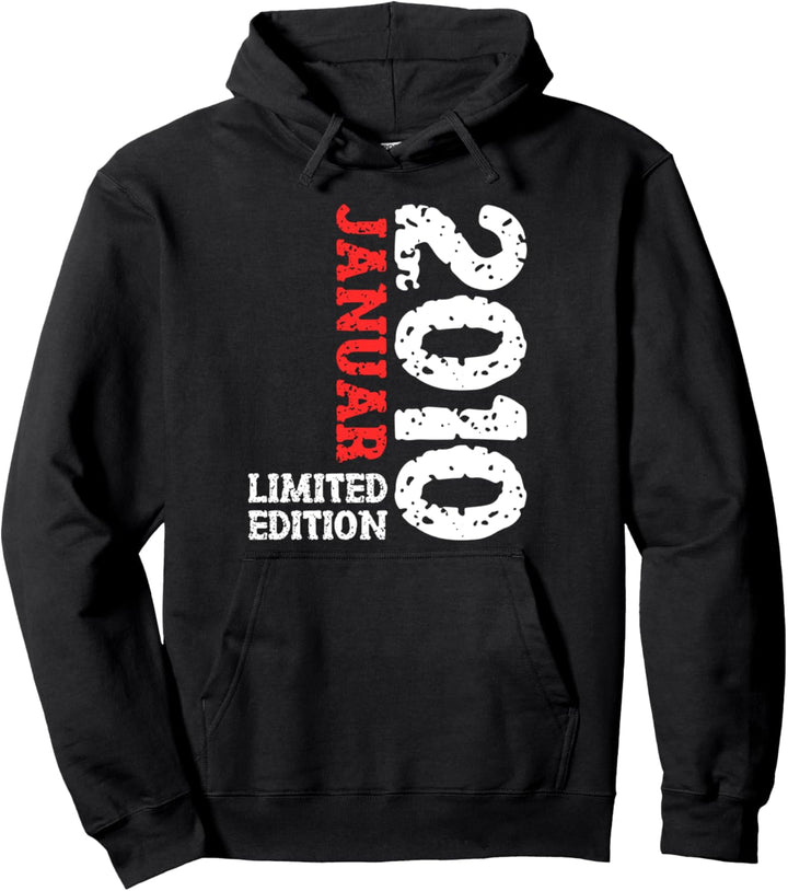 13. Geburtstag Frauen Männer Limited Edition Januar 2010 Pullover Hoodie