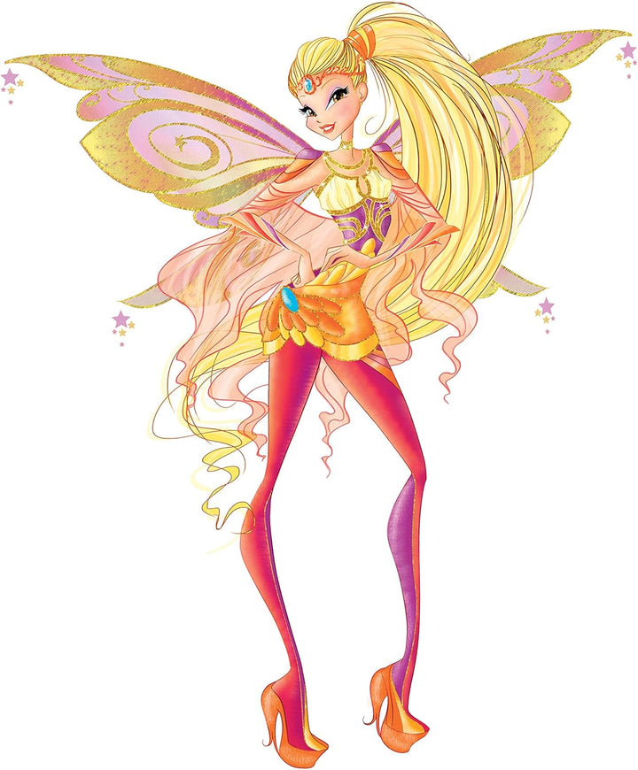 Ciao- Stella Bloomix Winx Club costume disguise fancy dress girl (Size 4-6 years), Orange, Yellow 4-