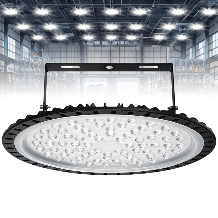 Viugreum Led Hallenstrahler, 300W UFO LED, 6000K-6500K Kaltweiss 120°Abstrahlwinkel Industrielampe,