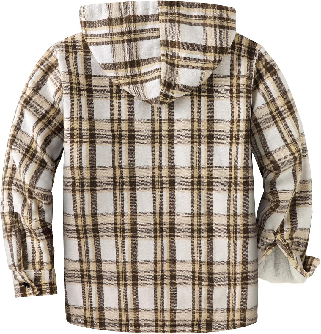 SwissWell Hemdjacke Herren Verdicken Karierts mit Reissverschluss Flanelljacke Plüschfutter Freizeit