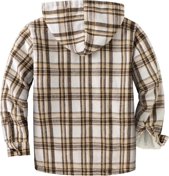 SwissWell Hemdjacke Herren Verdicken Karierts mit Reissverschluss Flanelljacke Plüschfutter Freizeit