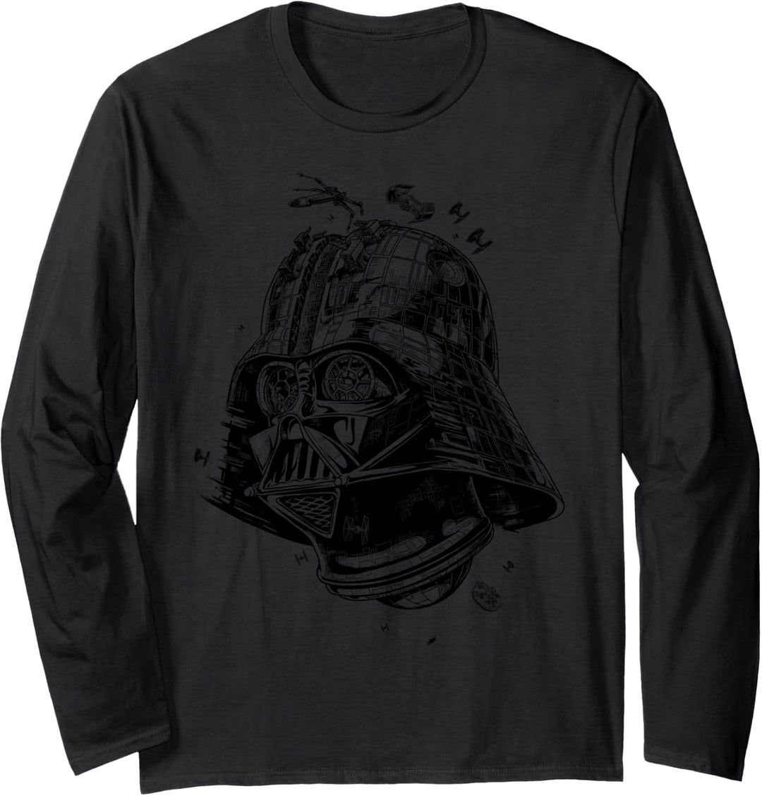 Star Wars Darth Vader Death Star Langarmshirt