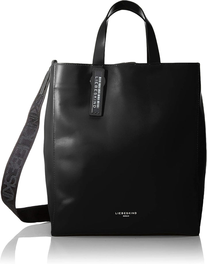 Liebeskind Damen Paperbag M OOS Tote Schwarz, Schwarz