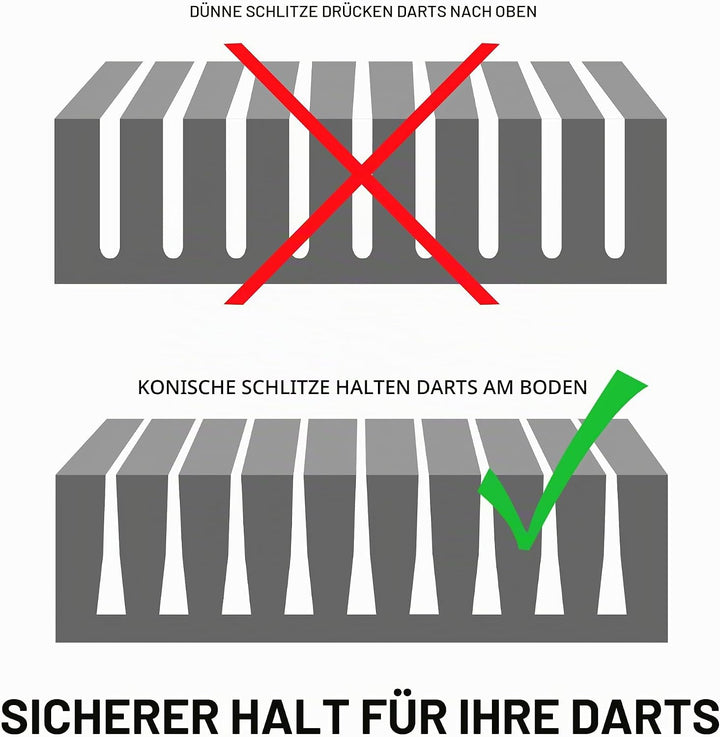 USA Gear Hartschalen-Dartkoffer - Darthalter für 8 Pfeile und Zubehör, Spitzen, Schäfte und Flüge -