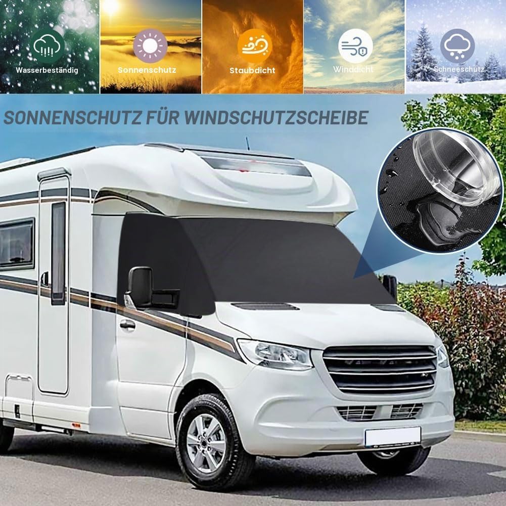 Opaltool Auto Windschutzscheiben Abdeckung, Faltbar 600D Wasserdicht Wetterfest Frontscheibe Wrap Co