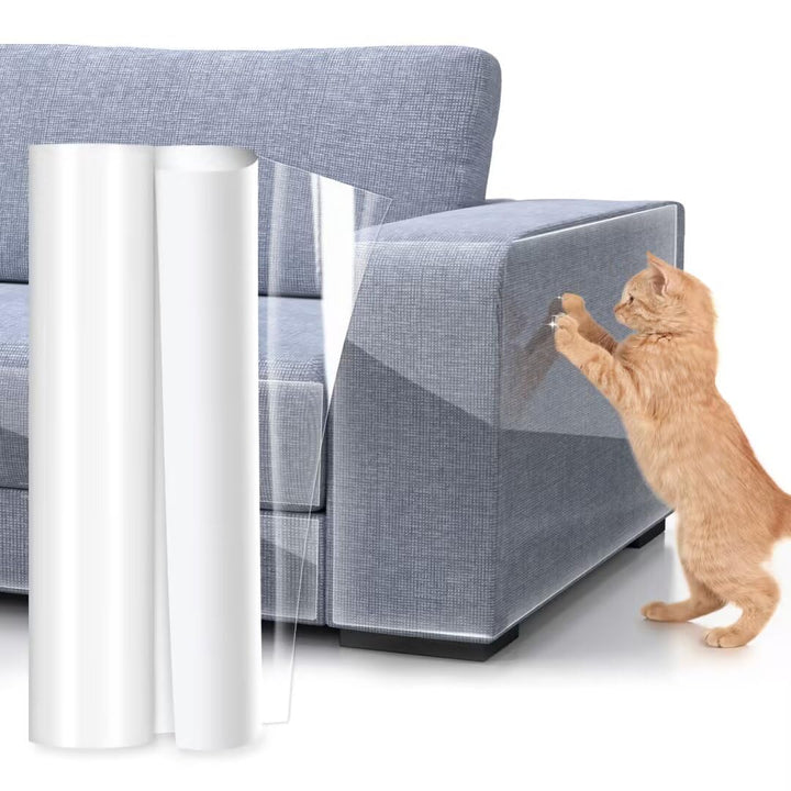 Uross Kratzschutz Sofa Katze, 5m x 43cm Katze Sofa Transparent Kratzschutzfolie Couch für Möbel von