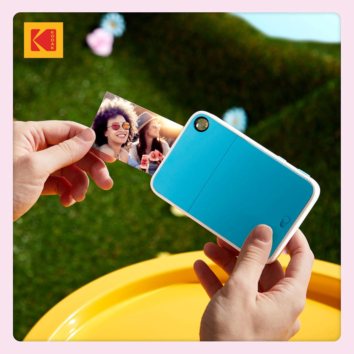 Kodak Printomatic+ Sofortbild Digitalkamera Starter-Set mit Tragetasche (Blau) und 20er Zink-Fotopap