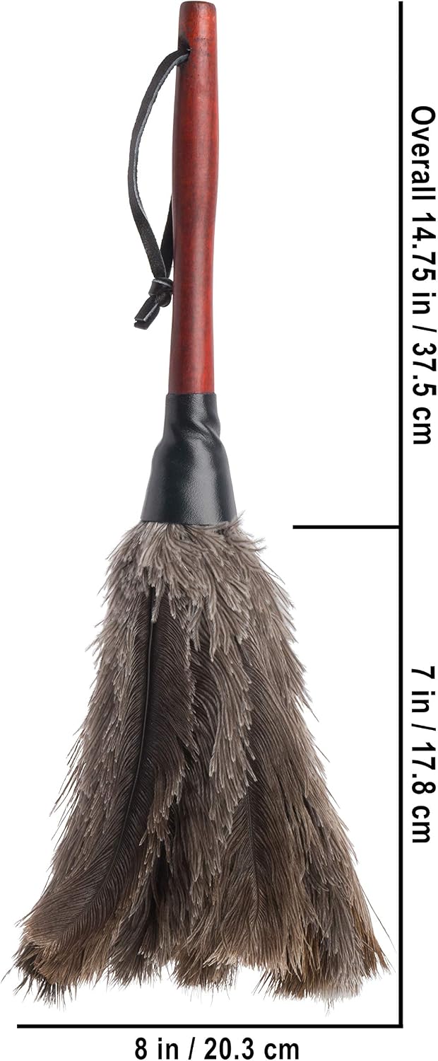 Redecker Straussenfeder-Staubwedel mit Buchenholzgriff, 35 cm