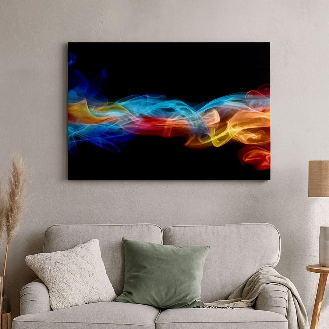 Bilder auf Leinwand Abstrakt luft bunt figur Leinwandbild 70x50cm Wandbilder Dekoration Wohnzimmer S