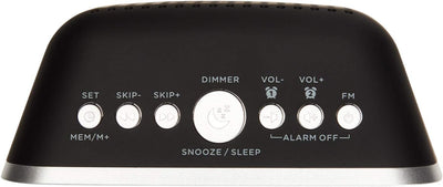 Aiwa CRU-19BK Radio Schwarz Radiowecker LED-Display Dimmerfunktion