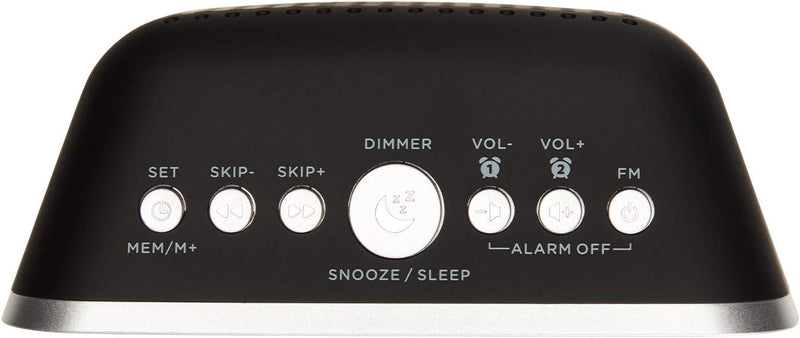 Aiwa CRU-19BK Radio Schwarz Radiowecker LED-Display Dimmerfunktion