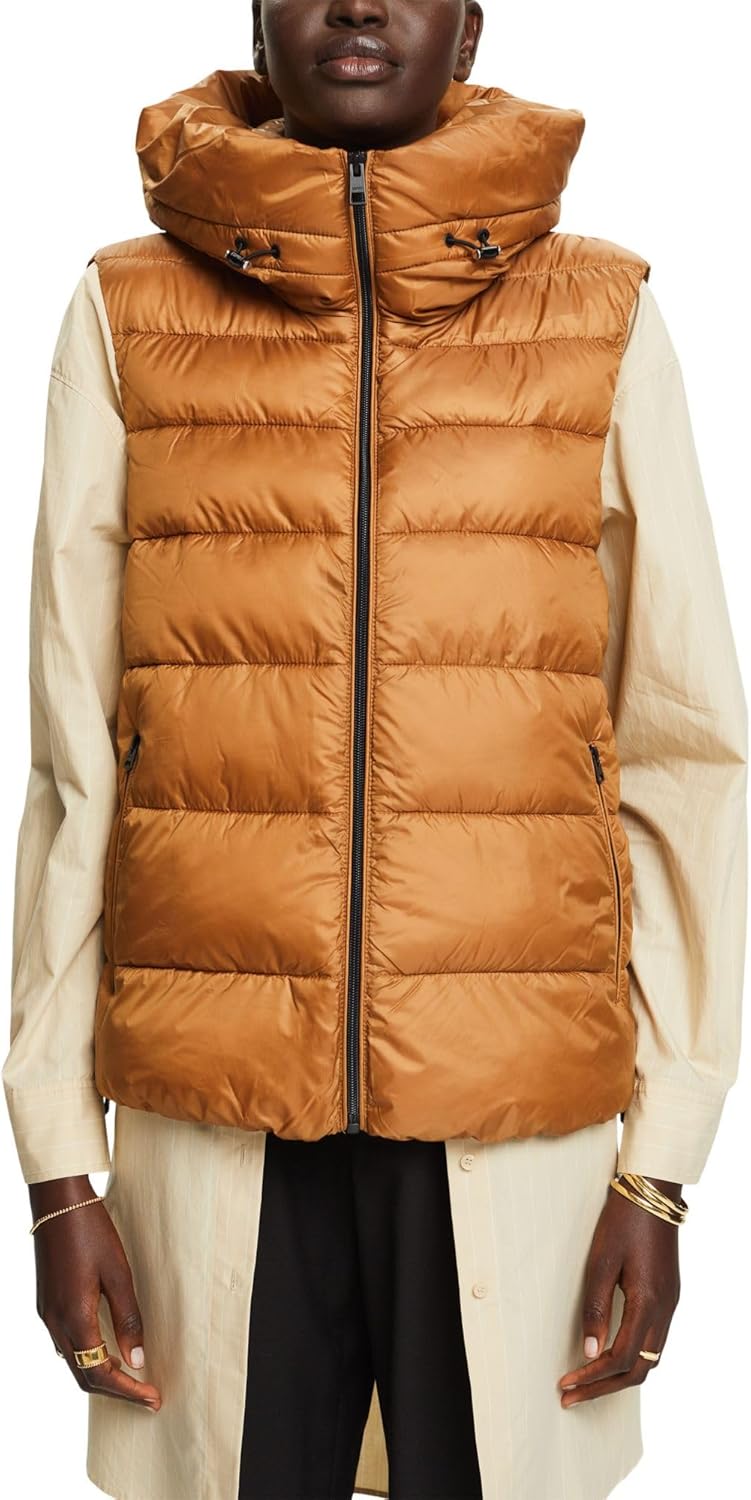 ESPRIT Damen Weste XL 235/CARAMEL, XL 235/CARAMEL