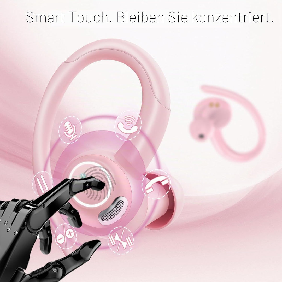 Csasan Bluetooth Kopfhörer Sport, in Ear Kopfhörer Kabellos Bluetooth 5.3 mit Ohrbügel, Hi-Fi Stereo
