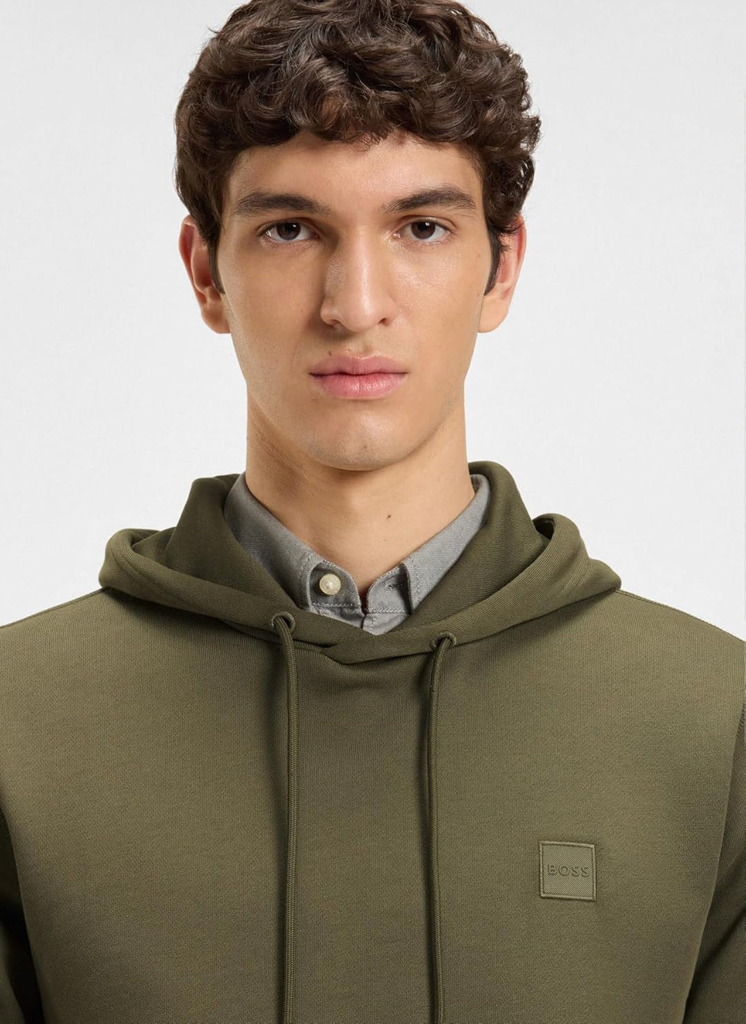 BOSS Herren Wetalk Regular-Fit Hoodie aus Baumwoll-Terry mit Logo-Aufnäher XS 342open Green, XS 342o