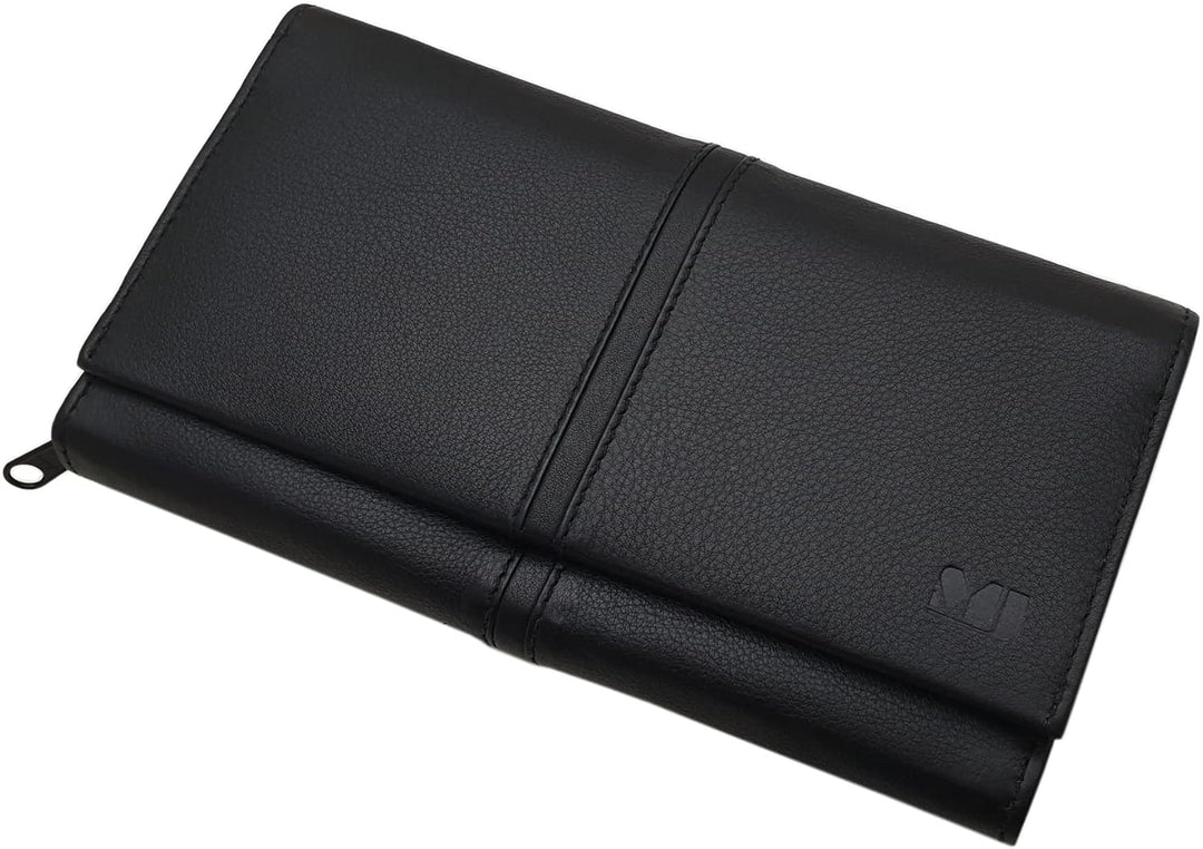 Grosse Kalbsleder Damen Geldbörse/Geldbeutel/Portemonnaie/Portmonaise/Geldtasche/Portmonee MJ-Design