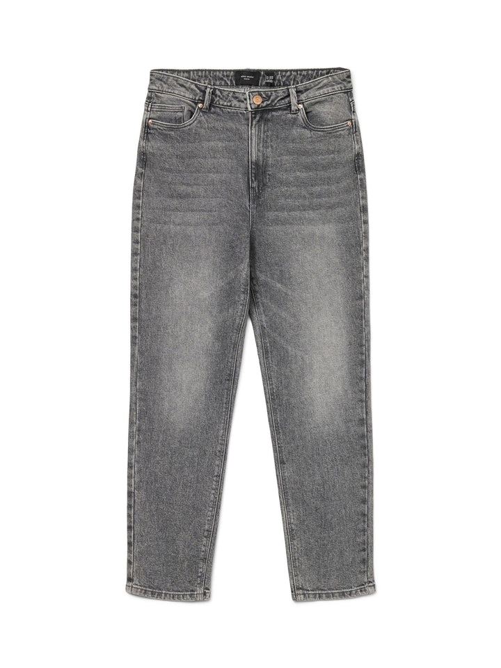VERO MODA Female Mom Jeans VMLINDA Hohe Taille Hohe Taille Jeans 27W / 30L Medium Grey Denim, 27W /