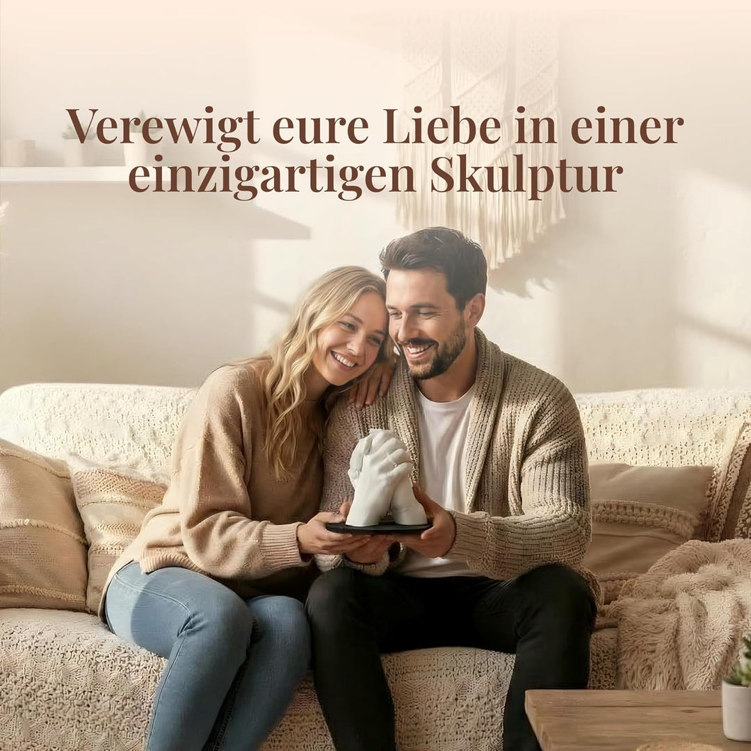 3D Handabdruck Set für Paare Hochwertiges Gipsabdruckset Hände Jahrestag Geschenk für Ihn und Sie, P