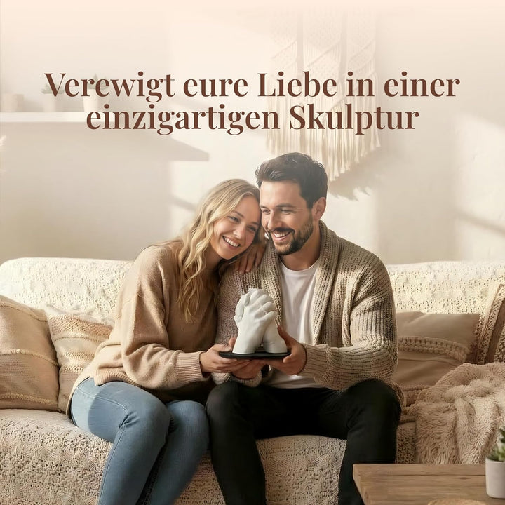 3D Handabdruck Set für Paare Hochwertiges Gipsabdruckset Hände Jahrestag Geschenk für Ihn und Sie, P