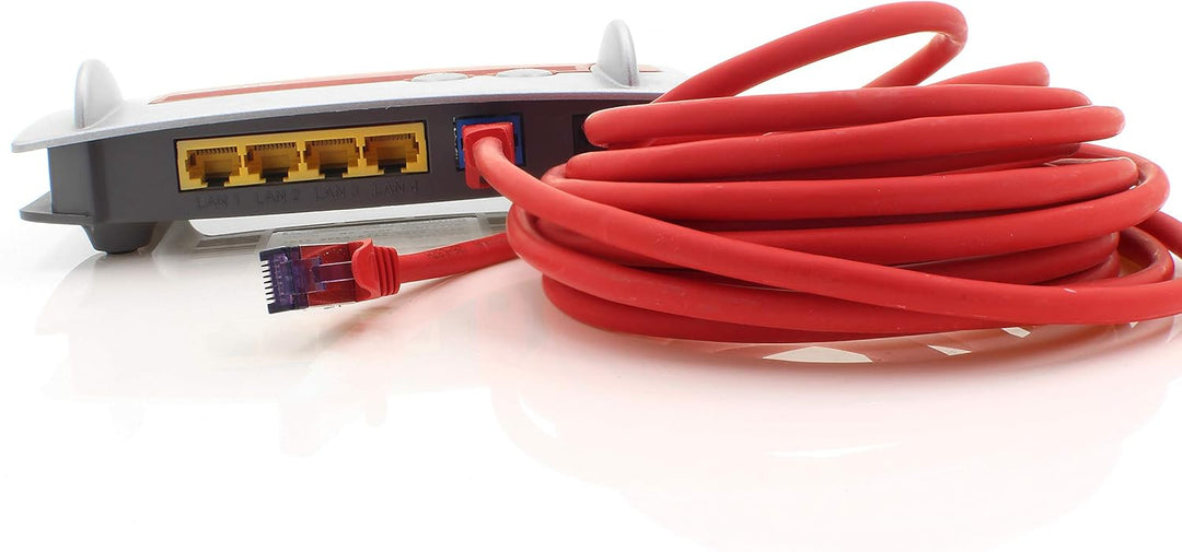 1aTTack.de Cat.7 Netzwerkkabel 2m - Rot - 10 Stück - Cat7 Patchkabel (SFTP/PIMF/LSZH) Rohkabel 10 Gb