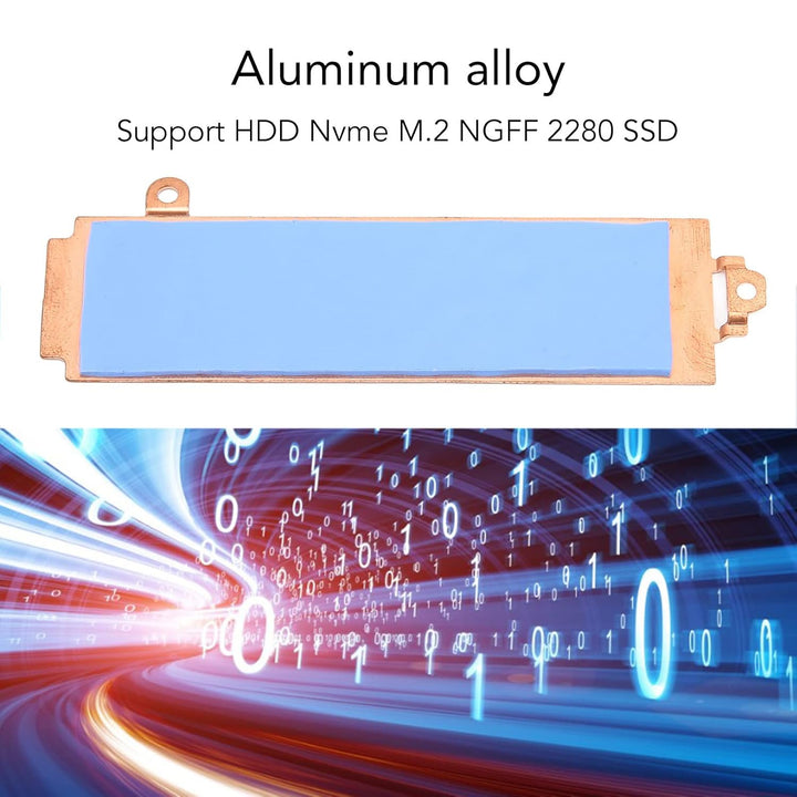 Garsent Nvme M.2 NGFF 2280 SSD-Kühlkörperabdeckung mit Halterung, für M15 R5 R6 G15 5510 5511 SSD-Fe