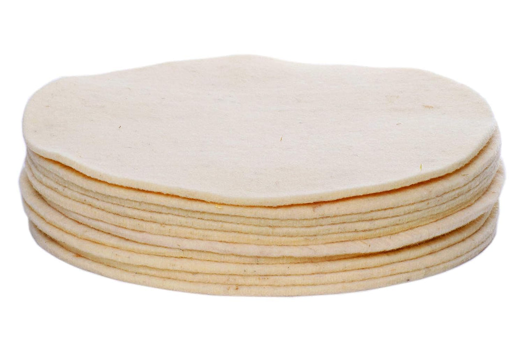 HPS® Sparset - 10-Stück- Wollpads -Parkett nachölen - Polierpad Ø30cm - Polierbad für geöltes, versi