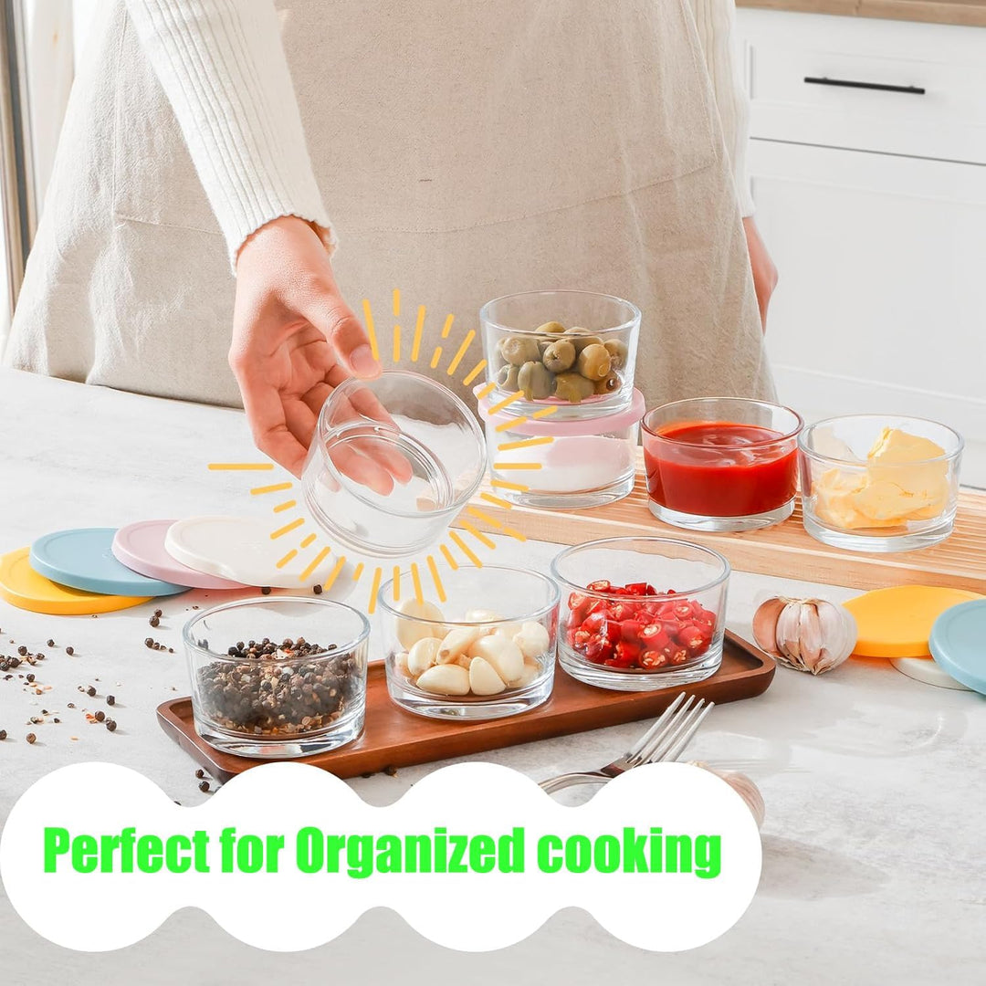 8 Stück Salatdressing Behälter,200ml Glas kleine Würze mit Deckel,Lebensmittelbehälter,Overnight Oat