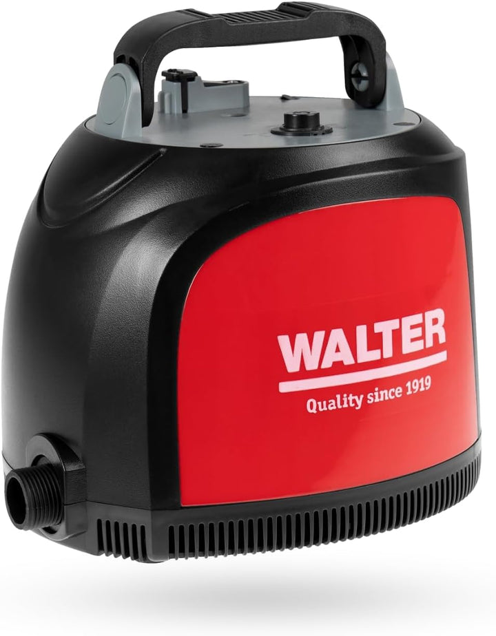 WALTER- Li-Ion Akku-Klarwasserpumpe 20V, Förderhöhe 12 m, Fördermenge 3500 l/h, mit eingebautem 4000